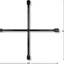 Performance Tool W11 Black 25-Inch Truck SAE/Metric 4-Way Cross Lug Wrench