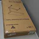 Vaunn Medical Pneumatic Adjustable Overbed Bedside Table with Wheels (Hospital and Home Use) (Black)