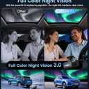 OMBAR T1 4K 3 Channel Dash Cam, STARVIS 2 IMX678 Sensors, Free 128GB Card, 2025 New Full Color HDR Night Vision, 4K+1080P+1080P Triple Car Camera,5G WiFi, 24H Parking Mode, Support 512GB Max (Black)