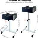 Pedicure Foot Rest,Height Adjustable Pedicure Chair,Non-Slip Pedicure Stool for Massage Office or Home,Black