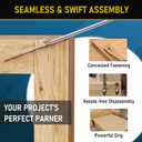 600Pcs #8 x 1-1/4 Inch Pocket Hole Screws, 2 Drive Bit(150MM&50MM) Included, Interior Pocket Screw, Zinc Coated, Coarse Thread, Square Drive Washer Head.