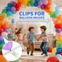 15 Pack Balloon Arch Clips, Large Clear Spring Clamps for Backdrop, 3.5'' Plastic Clips Supplies for Birthday Decoration Accessories Beach Towels Crafts Swimming Pool Photography Studios