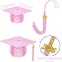 Kids Kindergarten Preschool Graduation Gown Cap Set with 2026 Tassel Graduation Stole Certificate for Grad Gift (Pink, 33)