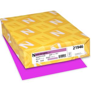 Neenah Paper Astrobrights Color Paper, 8.5 x 11, 24 lb/89 gsm, Outrageous Orchid, 500 Sheets (21946)