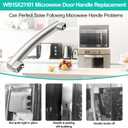 Upgraded WB15X21101 Microwave Door Handle Replacement Compatible with General Electric GE Microwave Handle, Fit GE Microwave Door Handle JNM3163RJ1SS, JNM3163RJ3SS, JVM3162RJ3SS Microwave Handle