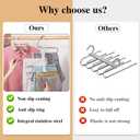 Kalimdor Pants Hangers 2 Pack Space Saving Metal Closet Organizer,Clothes Pants Hangers,Anti-Slip Design,Closet Organizers and Storage for Pants Jeans Skirts Scarf Legging, White