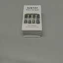 5 x Cat Eye Nails Short Squoval, Shimmery Black, Small Size Press on False Nails, 24 Reusable Fake Nails With Stick on Adhesive Tabs