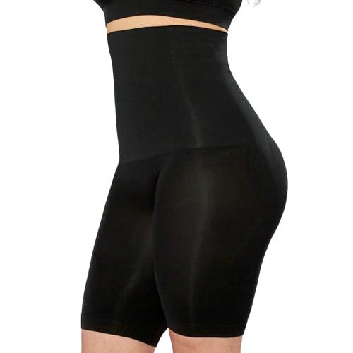 SHAPERMINT Shapewear for Women - High-Waisted Shapewear Tummy Control Shorts, Thigh Slimmer, Underwear for Women Black Medium