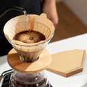200 Count Coffee Filters #4, Disposable Cone Coffee Filters 8-12 Cup, Unbleached Natural Paper Size 04 Paper Filters for Pour Over and Drip Coffee Maker