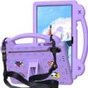 AKABEILA Compatible with Honor Pad X8 Pro 11.5(2023)/Honor Pad X9 Tablet Case, Lightweight Shockproof Protective Case with Shoulder Strap & Stand Handle for Girl Kid Gift Light Purple