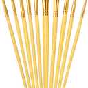 Mr. Pen- Artist Paint Brushes for Acrylic Painting, 6 pcs, Yellow Ergonomic Wooden Handle, Synthetic Bristles in Different Sizes & Shapes, Watercolor Brushes