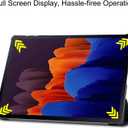 Tablet Cover for Samsung Galaxy Tab S7 Plus/S8 Plus SM-T970 T975 T976 T978 SM-X800 X806(2020 2022 Release),Folio Stand Lightweight Leather Case for Galaxy Tab S7+ S8+ 12.4"(KST-Black)