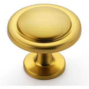 Ravinte 20 Pack 1-1/4 Inch Kitchen Cabinet Knobs - Brushed Brass Zinc Drawer Pulls and Door Handles for Dressers