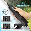 2 Gallon Electric Sprayer, Battery Powered Garden Sprayer with 3 Adjustable Speed, Automatic Water Pump Weed Yard Lawn Sprayer with 4 Mist Nozzles, USB Rechargeable Handle, Retractable Wand for Plants