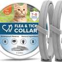 NJKPUYT Flea Collar for Cat,Natural Cat Flea & Tick Collar,for Indoor & Outdoor Cats,Safe for Pets & Families,8-Month Duration,Easy to Use - 2P