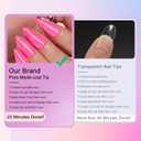 SXVME Hot Pink Soft Gel Nail Tips Medium Almond Pre-colored Gel Tips Medium Press on Nails Pre Applied Tip Primer Natural Acrylic Fake Nails Extensions for DIY Nail,300Pcs