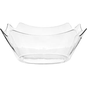 Crystalware Clear Plastic Flower Bowl - 12'', 1 Piece - Ideal for Parties & Home Use