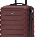 Flight Knight Carry On Suitcase 18x14x8" Hardside Built In TSA Lock & USB Port Lightweight Luggage Silent Double Spinner Wheels Maximum Underseat Carry-On Bag For American & United Approved Airlines