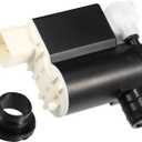 Motoforti Windshield Washer Motor Pump, for Hyundai Santa Fe 2013-2018, Plastic, with Grommet, Black