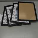 PEALSN 8x10 Picture Frame Set of 6, Black Picture Frames with HD Plexiglass,Wall Gallery Photo Frames for Wall Mounting or Tabletop Display, Black Woodgrain