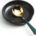 Gomakren Spoon Rest Spoon Holder For Stove Top Ceramic Black Spoon Rest For Kitchen Counter Spatula Holder Utensil Rest