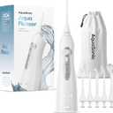 AquaSonic Water Flosser - Cordless Rechargeable Water Flossers for Teeth Cleaning - Waterproof Aqua Flosser, Portable Oral Irrigator for Dental Cleaning with 5 Jet Tips Braces Home Travel.