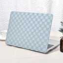 Seorsok Compatible with MacBook Air 13 Inch Case2022 2021 2020 2019 2018 Release A1932 A2179 M1 A2337,Elegant Leather Plastic Hard Shell Case Transparent Keyboard Cover,Gray PVC Grid No Logo Cutout