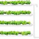 VIVOSUN Wall-Mounted Hydroponic Grow Kit, 1 Layers 36 Plant Sites 4 Food-Grade PVC-U Pipes Hydroponics Planting System with Water Pump, Pump Timer, Nest Basket and Sponge for Leafy Vegetables