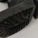 AMINUGAL Womens Wedge Heel Ankle Boots Platform Zipper Punk Motorcycle Booties Chunky Block High Heel Round Toe Fashion Work Combat Boots Mid Calf For Women (9, A-black Prime)