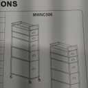 LASZOLA 5 Drawer Narrow Dresser Slim Cabinet Skinny Storage Tower Chest, Ideal for Small Spaces Bathroom Bedroom, Between Washer and Dryer, Lightweight Mobile on Wheels,Fabric Drawers, Black