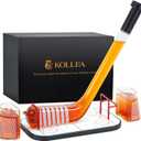 Gifts for Men  Kollea Ice Hockey Whiskey Decanter Set with 2 Hockey Goal Glasses, Unique Ice Hockey Gift for Dad, Husband, Brother, Coach  Birthday, Christmas & Anniversary for Hockey Fans