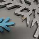 Bucherry 12 Pcs Wooden Snowflake Table Decor 3D Snowflake Tabletop Signs and Centerpiece for Christmas Xmas Winter Wonderland Decorations Home Party(Silver)