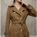 Brown Trench Coat with Hood Size XL