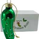 Christmas Pickle Ornament German Tradition Blown Glass Tree Decoration Gift Boxed