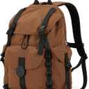 mixi Travel Backpack for Women Men, 18 Inch Carry On Laptop Backpack Flight Approved fits 16'' Laptop, Lightweight Waterproof Hiking Backpack Travel Outdoor Business Casual Daypack, Brown