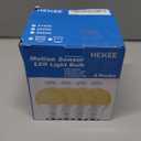 HEKEE Motion Sensor LED Light Bulb 9W A19 PIR Built-in IR 60W Equivalent Bright 810 Lumens E26 Base Warm White Bulbs (4 Packs)