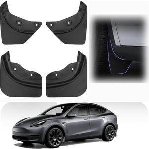 Tesla Model Y Mud Flaps, 4Pcs for Mud Flaps Car Splash Guards Tire Protector, Mudguard No Drilling Required Mudflaps Accessories 2020 2021 2022 2023