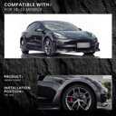 Wheel Tires Eyebrow Strip for Tesla Model 3 2018-2023 Turbo Style | 4PCs ABS Plastic Fender Flares tire Exterior Accessories (Gloss Black)