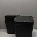 2 Pack 2.7 Gal Bathroom Trash Can with Lid, Automatic Trash Can Small Smart Garbage Can Touchless, Slim Motion Sensor Waterproof Plastic Trash Bins for Bedroom Office Kitchen Toilet Black