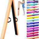 8FT Folding Balance Beam -Gymnastics Floor Beam -Gymnastics Equipment for Kids,Wood core- Anti-Slip Bottom and Carrying Bag for Home (Bright Orange)