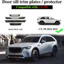 Door Sill Scuff Plates for Mazda CX-90 2024-2025, Door Entry Guard Accessories Trim Cover, Auto Interior Accessory Kick Panels 4pcs set