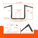 10" Rise 1-1/2" Ape Hanger 1986-2023 Street Glide Handlebar, Black