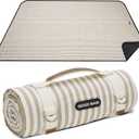 G GOOD GAIN Picnic Blankets Waterproof Extra Large - Outdoor Blanket Sand Free Foldable with Carry Strap for Beach, Camping, Park Grass, Hiking, Travel, Concerts, Indoor (Sand Yellow)