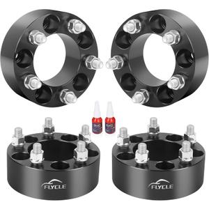FLYCLE 2 inch 5x4.5 Wheel Spacers for TJ YJ XJ MJ KJ KK ZJ, 5x114.3mm Wheel Spacer for Wrangler Ranger Explorer Mustang Edge 1/2-20 Studs with 82.5mm Center Bore