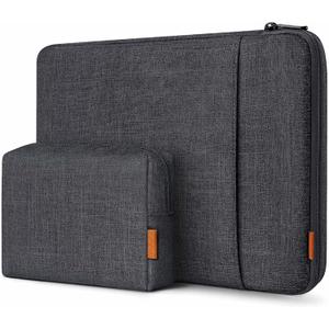 Inateck 360 Protection Laptop Bag with Accessory Bag, Compatible with 15-15.6 inch Laptop, Black Gray