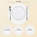 SHACOS 100 PCS Round Paper Placemats 13 inch Disposable Paper Place Mats for Dinner Wedding Birthday Party Festival Table Decoration Indoor Outdoor, White