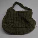 Quilted Puffer Tote Bag Large Crossbody Shoulder Bag with Zipper, Nylon Bubble Hobo Handbag Carryall Bag for Women (Medium, Darkgreen)