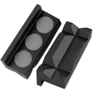 Aluminum 4" Vise Jaws Pads, Magnetic Reversible Pipe Vise, AN Fitting Vice Jaw Covers, Professional Grade Multi-Purpose Vise Jaw Protective Inserts for Any Metal Bench Vice (4", Black)