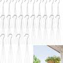 24 Pack 24" 4 Wire Steel Hook Hanger, Pot Hangers for Plants, Wire Plant Hangers for Hanging Baskets, Plant Hanger for Indoor Outdoor Patio Garden Succulents Planters for Home Garden Decor