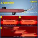 Nilight Rear Bumper Tail Light Compatible with 2018 2019 2020 2021 2022 Honda Accord 10th Red Lens LED Reflector Rear Bumper Lamps Brake Turn Signal Sequential Flashing Driving Taillights Replacement